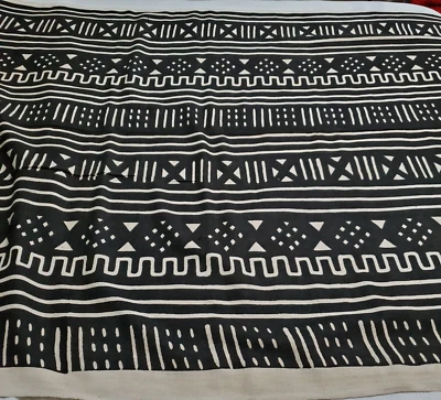 Tela tejida a mano ASHRO diseño africano barro negro 100 % algodón 47" de ancho x 33/4 yardas Foto 1 de 4