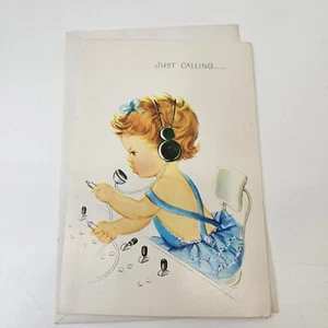 Vintage Garrison Baby On A Switchboard Get Well Greeting Card Unused - Picture 1 of 14