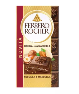 FERRERO ROCHER TAVOLETTA DI CIOCCOLATO AL LATTE CON RIPIENO NOCCIOLA E MANDORLA - Picture 1 of 2