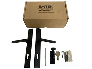 Emtek Concord Multi-Point Lock Trim Set Helios Hebel flach schwarz rechts - Bild 1 von 8