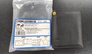 Strong Leather Co. Deluxe Einzel Ausweis Abzeichen Geldbörse - schwarz - Form #258 - Bild 1 von 5