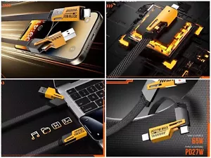 4 in 1 Multi USB PD Ladegerät Ladekabel Kabel für iPhone USB C Samsung Android - Bild 1 von 5