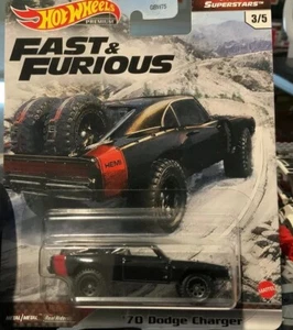 Hot Wheels 2021 Fast & Furious Fast Superstars '70 Dodge Charger Black *Lot of 1 - Picture 1 of 2