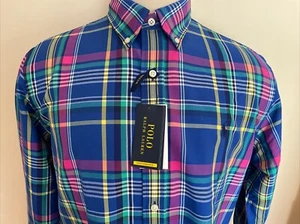 POLO RALPH LAUREN PERFORMANCE MULTI NEW MEN'S CLASSIC FIT CASUAL SHIRT SIZE XXL - Picture 1 of 19