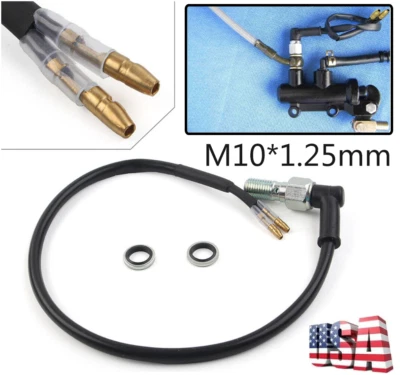 Universal M10x1.25mm Motorcycle Hydraulic Brake Pressure Light Switch Banjo Bolt - Image 1 of 4