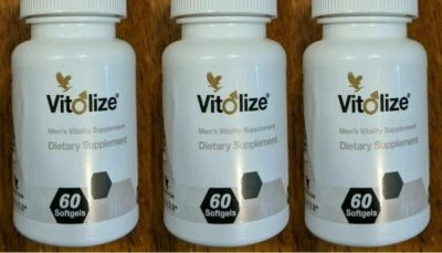 3 botellas. Forever Living vitOlize - Salud de la próstata natural para hombres Spl-60 tbl.ea. Foto 1 de 3