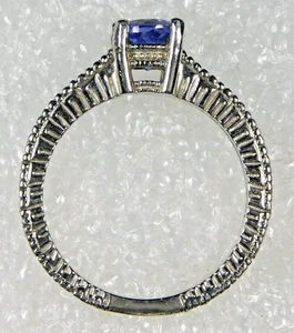 DESIGNER GSK STERLING Light Purple, Clear STONES RING size 6.8 - Picture 1 of 8