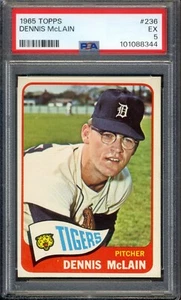 1965 Topps #236 Dennis McLain PSA 5 EX *Detroit Tigers* - Foto 1 di 2