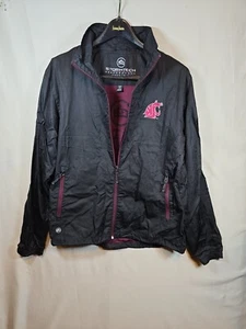 Washington State Cougars WSU 1/4 Zip StormTech Jacket Men Medium Black Pockets - Picture 1 of 7