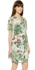 GANNI *GARDENIA GEORGETTE* 100% Viscose Playdress In Juniper Flower, Size S - Picture 1 of 12