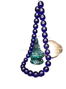 Qing Peking glass Cobalt Blue beads Japanese Lacquer box Resin Guanyin sale - Picture 1 of 11