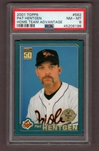 2001 Topps #582 Pat Hentgen Home Team Advantage PSA NM-MT 8 - Picture 1 of 2