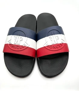 Moncler Men's Black Basile Tricolor Slide Sandal Size 43 EU, US 10 - Picture 1 of 7