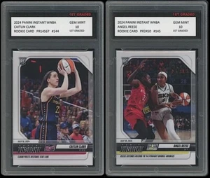 Caitlin Clark/Angel Reese Rookie Card 1° grado 10 WNBA 2024 Panini Instant 2 - Foto 1 di 1