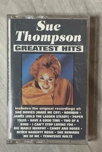 Vtg Cassette Sue Thompson Greatest Hits Curb Has All 5 Of Her Top 40 Hits - Picture 1 of 3