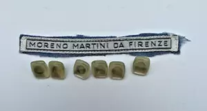 Moreno Martini Da Firenze Square Ersatz Schaft Knöpfe weiß perlmutt Set 6 - Bild 1 von 5