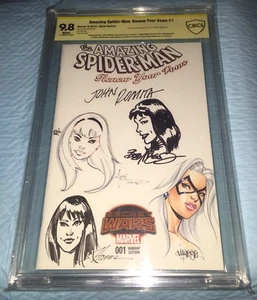 SORPRENDENTE HOMBRE ARAÑA 1 BLANCO CBCS 9.8SS ORG ARTE FIRMADO JOHN ROMITA SR, JOSE VARESE+ - Imagen 1 de 7