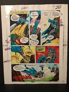 BATMAN Brave and the Bold #120 1975 DC guida colori originale dipinta a mano Kamandi - Foto 1 di 1