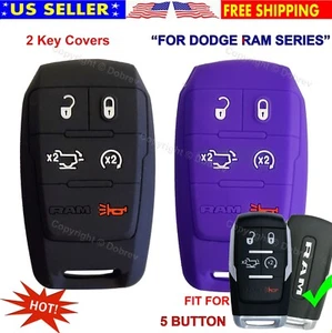 Funda protectora con llavero adecuada para Dodge Ram con arranque remoto, llave de puerta trasera eléctrica - Imagen 1 de 5
