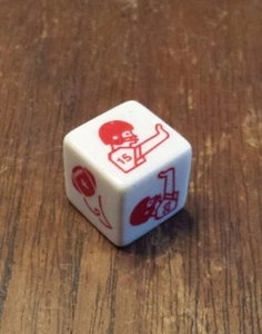 1 die (single of dice) from a foot ball game - seem to be for rolling yardage - Picture 1 of 2