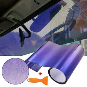 Car Sun Visor Strip Tint Film Car Front Windshield UV Shade Accessories Purple - Picture 1 of 12
