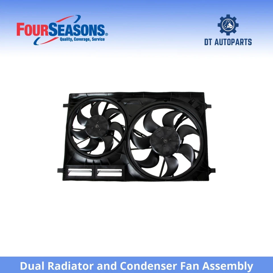 Para 2015-2022 Ford Transit-250 conjunto de ventilador condensador radiador duplo 4 mares - Imagem 1 de 4