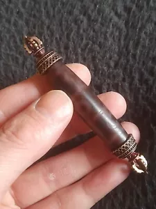 Tibetan Agate Lianshi 3 Eye Dzi Bead Lucky Talisman - Picture 1 of 8