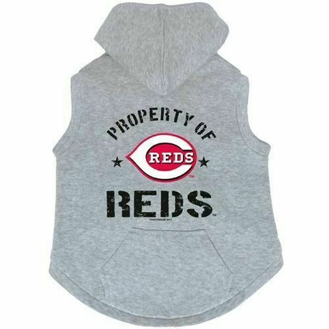 NEW CINCINNATI REDS DOG CAT PREMIUM BUTTON UP HOODIE SWEATSHIRT CHOOSE SIZE Cover