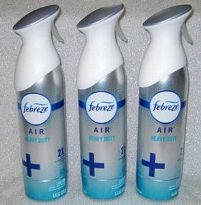 LOT OF 3 FEBREZE AIR HEAVY DUTY 2X ODOR ELIMINATING CRISP CLEAN SPRAY 8.8 OZ NEW - Picture 1 of 2