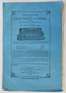 India Bengal Asiatic Society Proceedings 1890 Baptist Missionary periodical - Picture 1 of 6