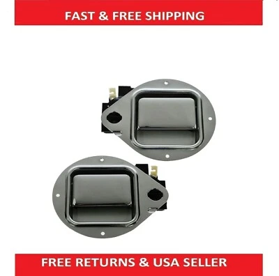 Juego de pares de manijas exteriores cromadas para puerta delantera izquierda y derecha para Peterbilt 200-33 330 Foto 1 de 4