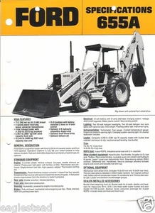 Equipment Brochure - Ford - 655A - Tractor Loader Backhoe c1986 (EB373) - Picture 1 of 1