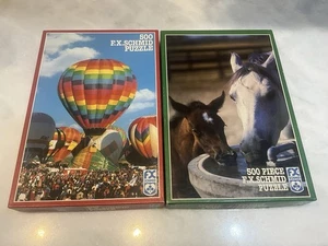 F X Schmid Puzzle/Vintage/500 Teile/Heißluftballons/Arabische Pferde/Angebot lesen - Bild 1 von 9