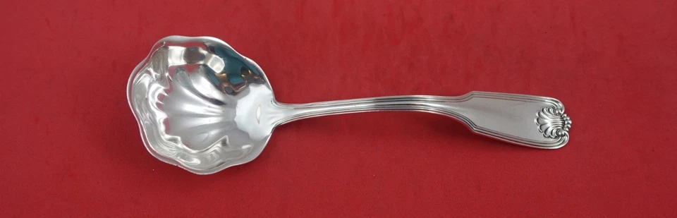 Fiddle Shell by Frank Smith Sterling Silver Gravy Ladle fluted bowl 8 1/4" - Image 1 of 2