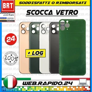 VETRO BACK COVER SCOCCA POSTERIORE APPLE IPHONE 11 PRO BIG HOLE LOGO+BIADESIVO! - Imagen 1 de 1