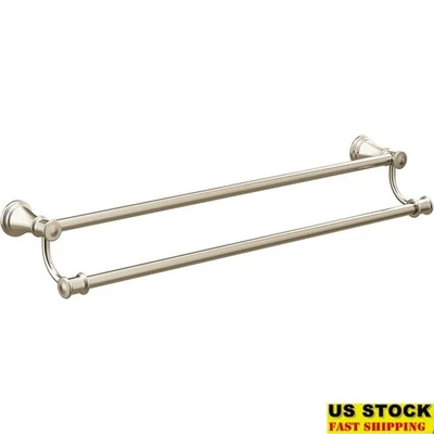 Polished Nickel Wall Mount Towel Bar Bathroom Kitchen Accessory 26in Durable New - Image 1 of 4