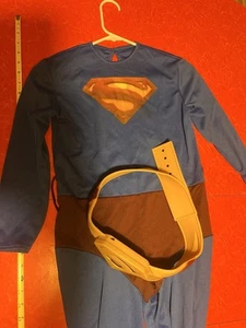 Superman Rubie’s Halloween Costume Kids Medium Youth 7-8 Cosplay Jumpsuit Belt - Picture 1 of 9
