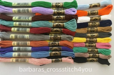5 DMC CROSS STITCH THREADS/SKEINS - Pick your own colours FREE POST - Image 1 of 4