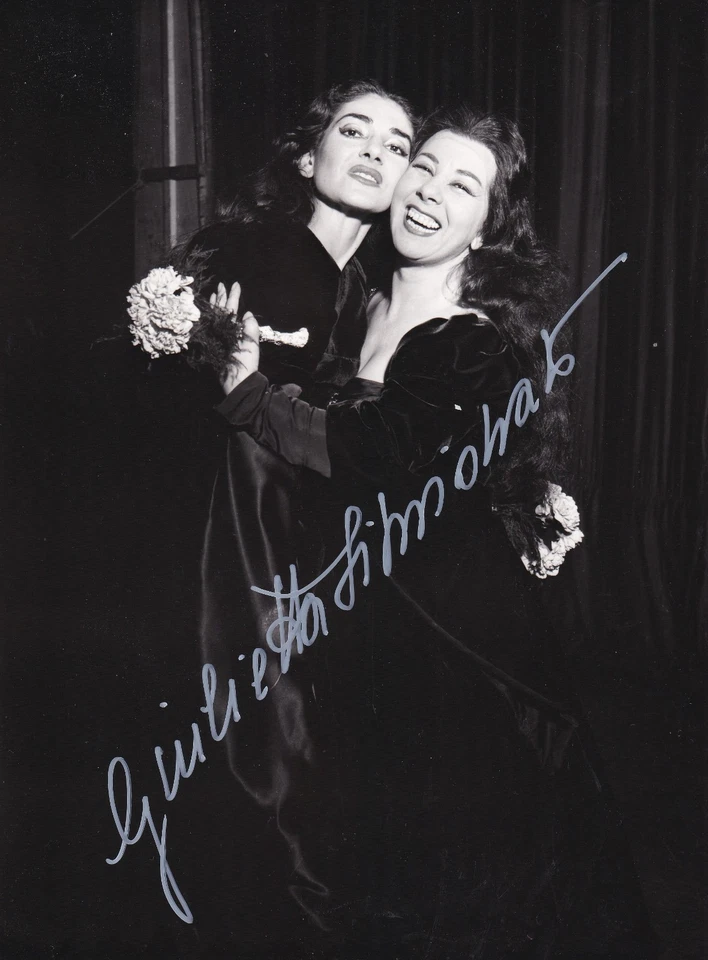 AUTOGRAPHED PHOTO OF OPERA SINGER Giulietta Simionato Anna Bolena with Callas Foto 1 de 1