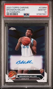 2023 Topps Chrome Brandon Miller Rookie Auto PSA 10 - Imagen 1 de 2