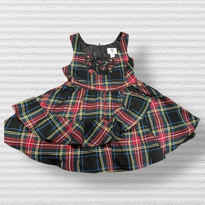 Harajuku Mini Target Plaid Pinafore Dress Tartan Ruffle Schoolgirl - Image 1 of 4