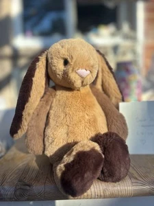 Original Bashful Patchwork Bunny Brown Jellycat Official BNWT Brand New Tags - Picture 1 of 12