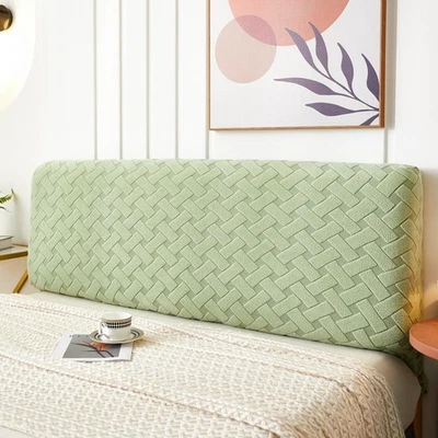 Funda elástica para cabecero de cama cubierta sólida a prueba de polvo para dormitorio \ Foto 1 de 4
