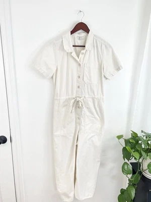Macacão jeans Madewell 10 branco feminino tamanho 10 - Imagem 1 de 4