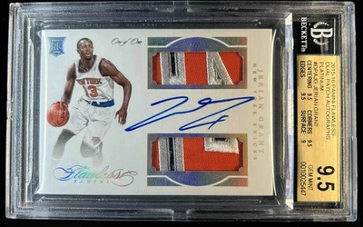 2015-16 Panini Flawless Jerian Grant Dual Patch Auto Platinum RC #1/1 BGS 9.5 - Image 1 of 2