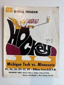 1969 Minnesota Gophers Official Hockey Home Program vs Michigan Tech Huskies - Picture 1 of 17