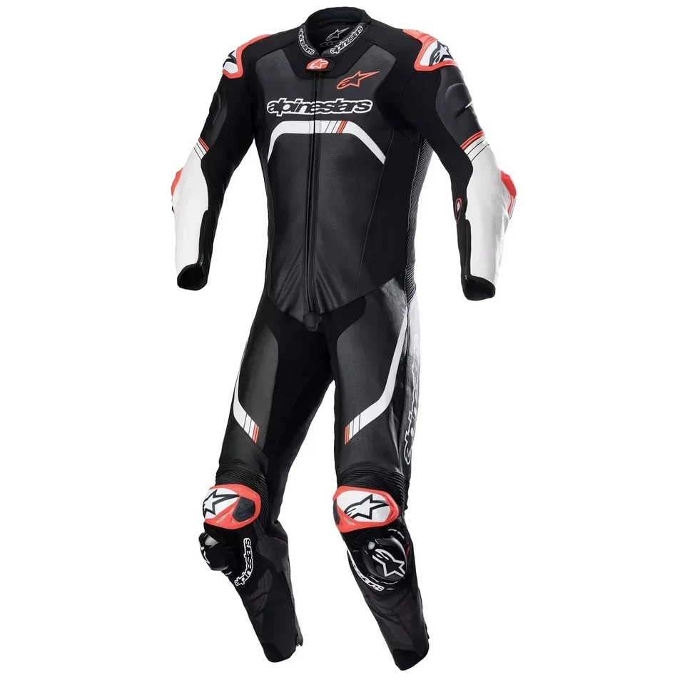 Alpinestars GP Tech V4 Leather Motorcycle Suit One Piece Black White By TriCore - Photo 1/4