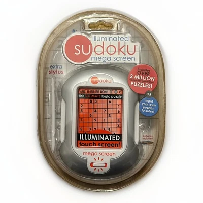 SUDOKU Mega Screen Handheld Electronic Game W/ Stylus Pen Illuminated 2005 NEW - Image 1 of 4