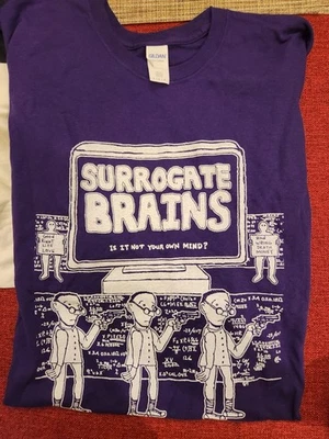 Surrogate Brains T-Shirt Size L Lookout Records Punk Band Official From Band - Image 1 of 3