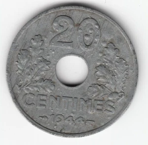 (USA) 20 CENTIMES 1944 ZING TYPE 20 TB DV20C023 DV20C023 - Picture 1 of 2